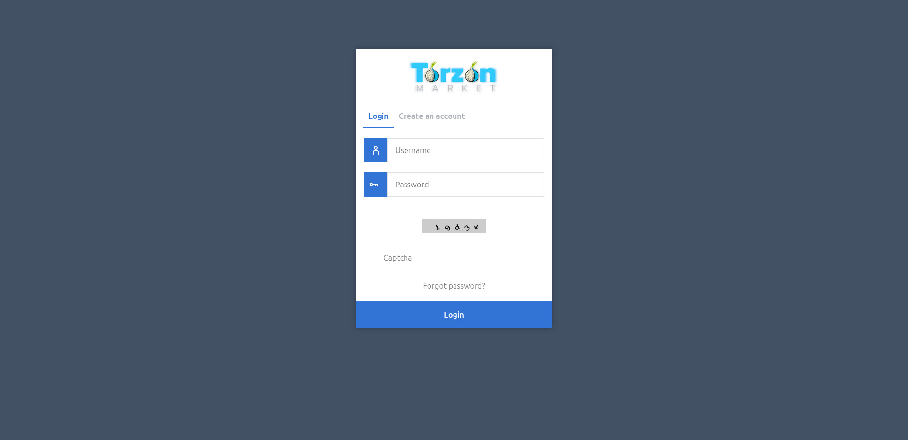User Login Interface - torzon-market